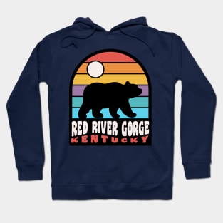 Red River Gorge Kentucky Hiking Bear Badge Hoodie